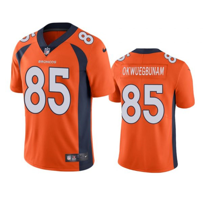 Nike Broncos 85 Albert Okwuegbunam Orange Vapor Untouchable Limited Jersey