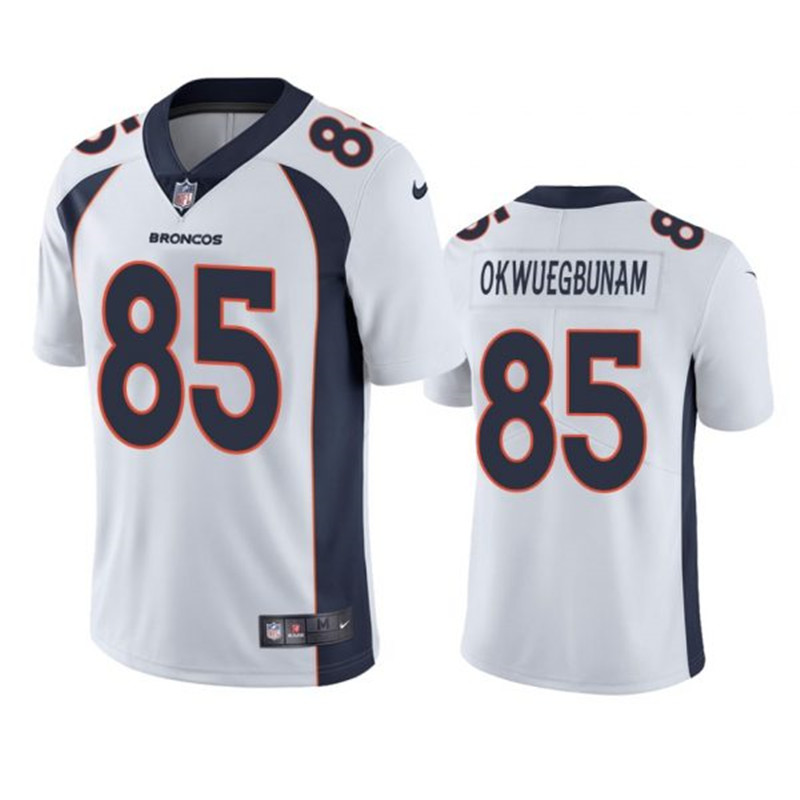 Nike Broncos 85 Albert Okwuegbunam White Vapor Untouchable Limited Jersey