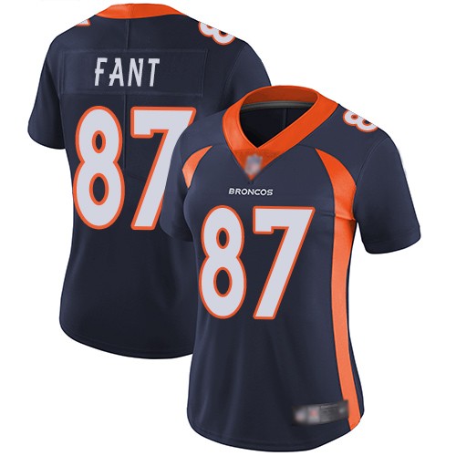 Nike Broncos 87 Noah Fant Navy Women 2019 NFL Draft First Round Pick Vapor Untouchable Limited Jersey