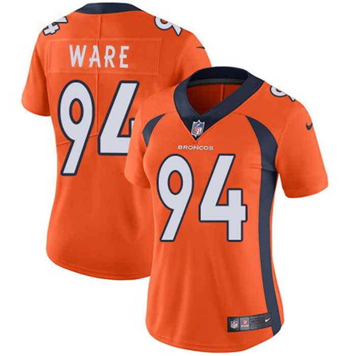  Broncos 94 DeMarcus Ware Orange Women Vapor Untouchable Limited Jersey