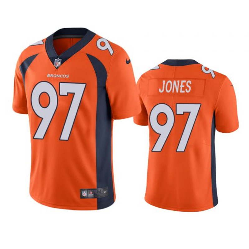 Nike Broncos 97 D.J. Jones Orange Vapor Untouchable Limited Jersey