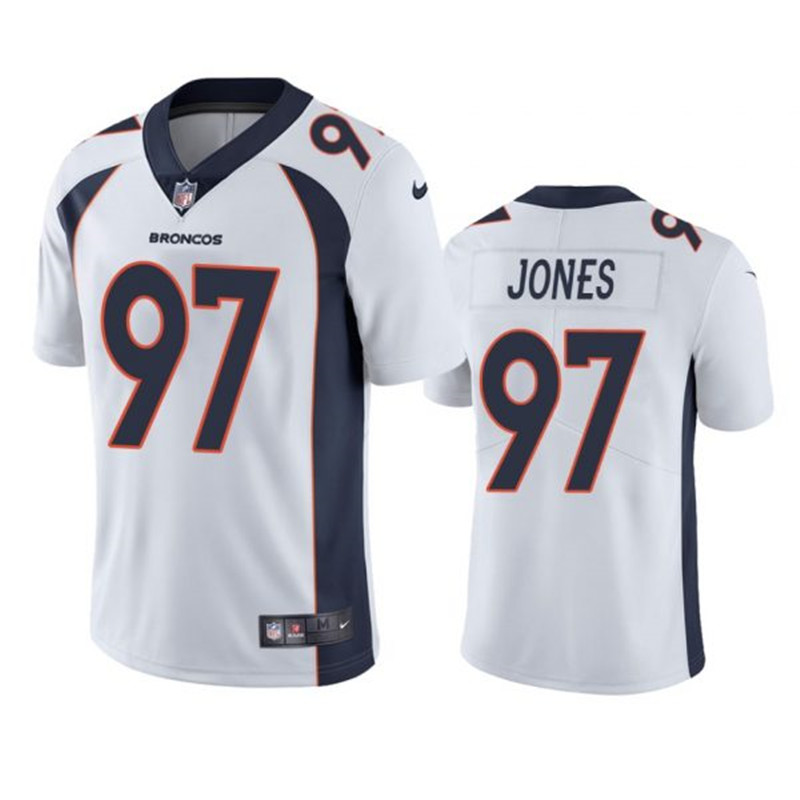 Nike Broncos 97 D.J. Jones White Vapor Untouchable Limited Jersey