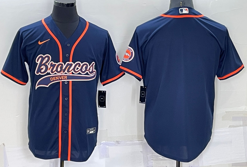 Nike Broncos Blank blue  Vapor Baseball Limited Jersey