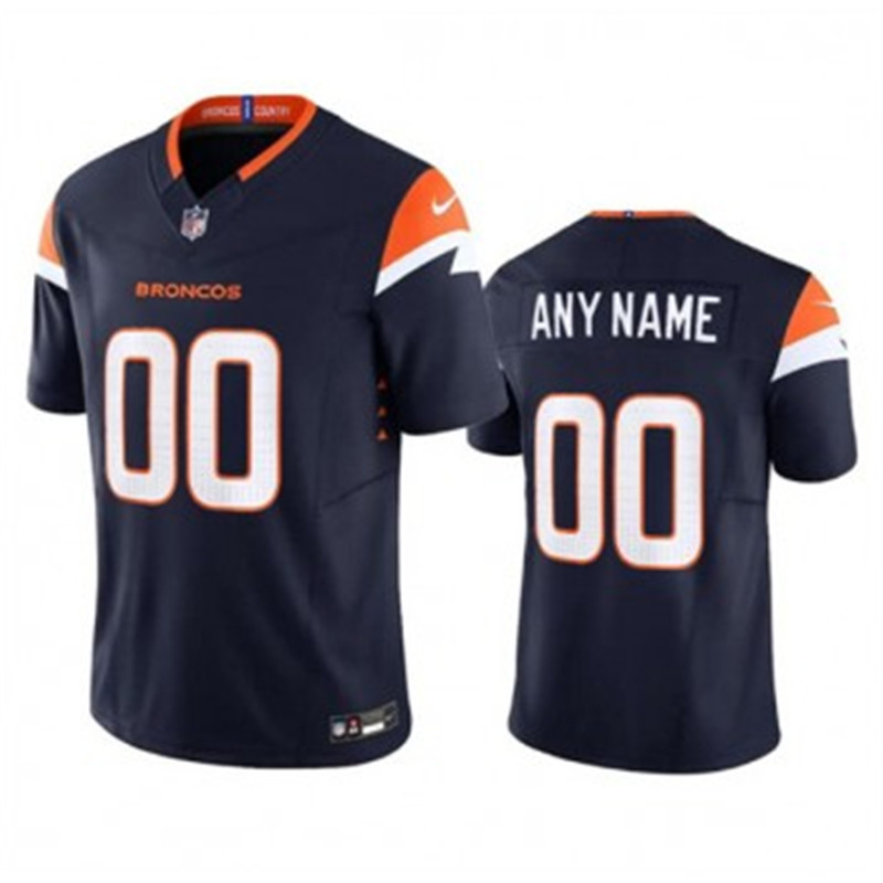 Nike Broncos Customized Navy 2024 F.U.S.E. Vapor Limited Jersey