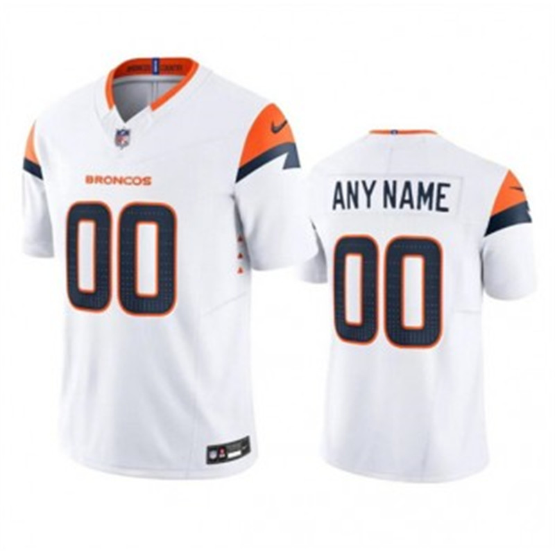 Nike Broncos Customized White 2024 F.U.S.E. Vapor Limited Jersey