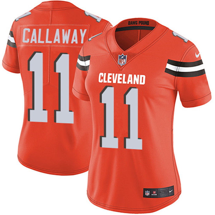  Browns 11 Antonio Callaway Orange Women Vapor Untouchable Limited Jersey