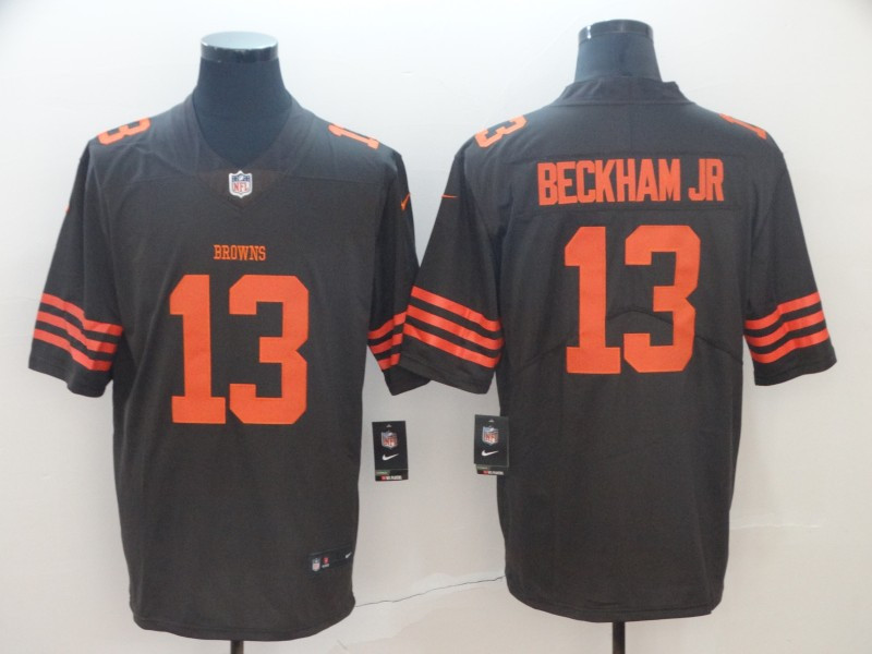 Nike Browns 13 Odell Beckham Jr Brown Color Rush Limited Jersey