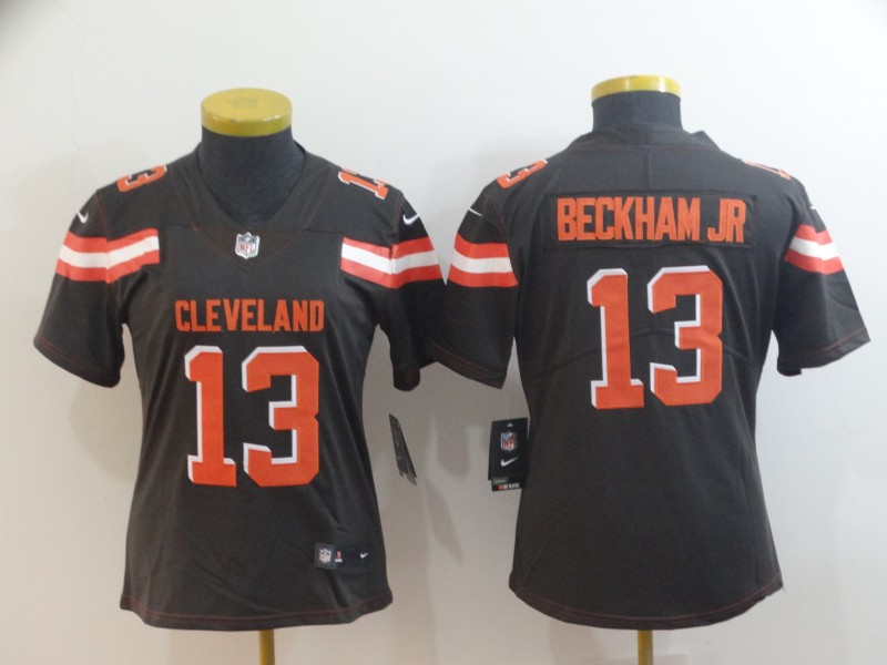 Nike Browns 13 Odell Beckham Jr Brown Women Vapor Untouchable Limited Jersey