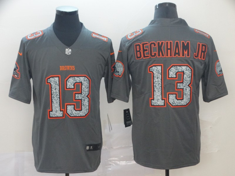 Nike Browns 13 Odell Beckham Jr. Gray Camo Vapor Untouchable Limited Jersey