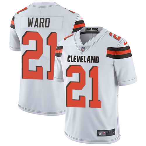  Browns 21 Denzel Ward White Vapor Untouchable Limited Jersey