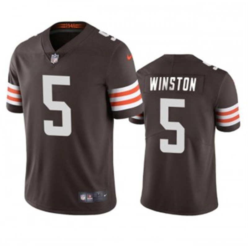 Nike Browns 5 Jameis Winston Brown Vapor Untouchable Limited Men Jersey