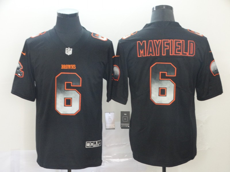 Nike Browns 6 Baker Mayfield Black Arch Smoke Vapor Untouchable Limited Jersey