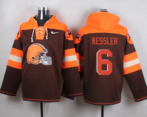  Browns 6 Cody Kessler Brown Player Pullover NFL Hoodie