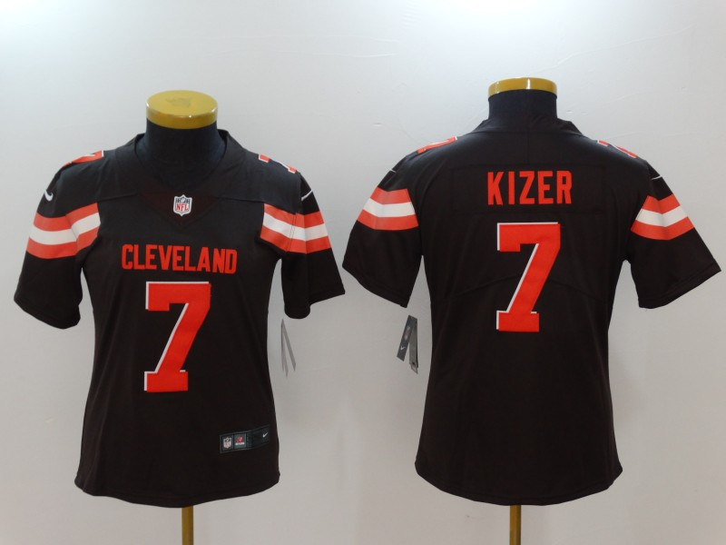  Browns 7 DeShone Kizer Brown Women Vapor Untouchable Player Limited Jersey