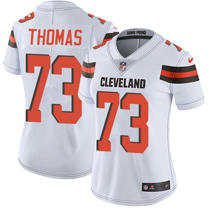  Browns 73 Joe Thomas White Women Vapor Untouchable Limited Jersey