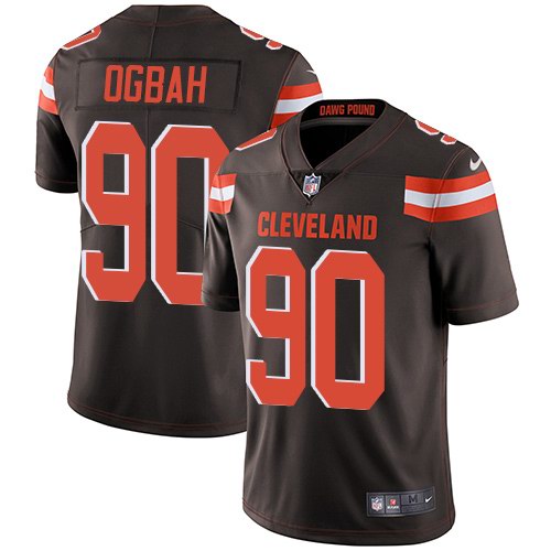  Browns 90 Emmanuel Ogbah Brown Vapor Untouchable Limited Jersey