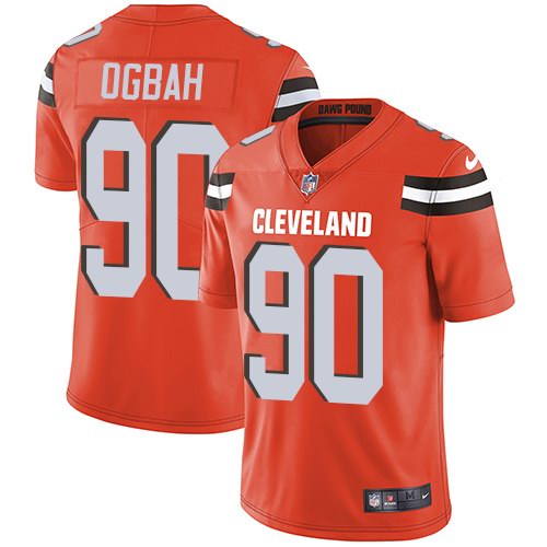  Browns 90 Emmanuel Ogbah Orange Alternate Vapor Untouchable Limited Jersey