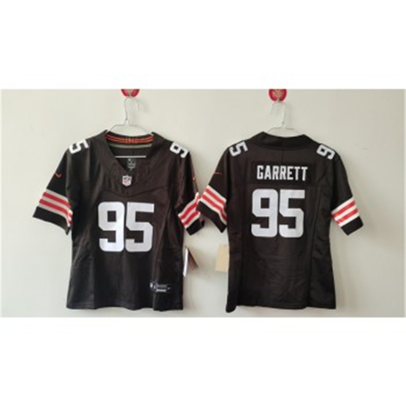 Nike Browns 95 Myles Garrett Brown F.U.S.E. Vapor Limited Youth Jersey