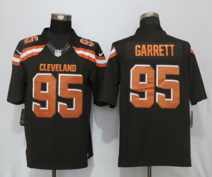  Browns 95 Myles Garrett Brown Limited Jersey