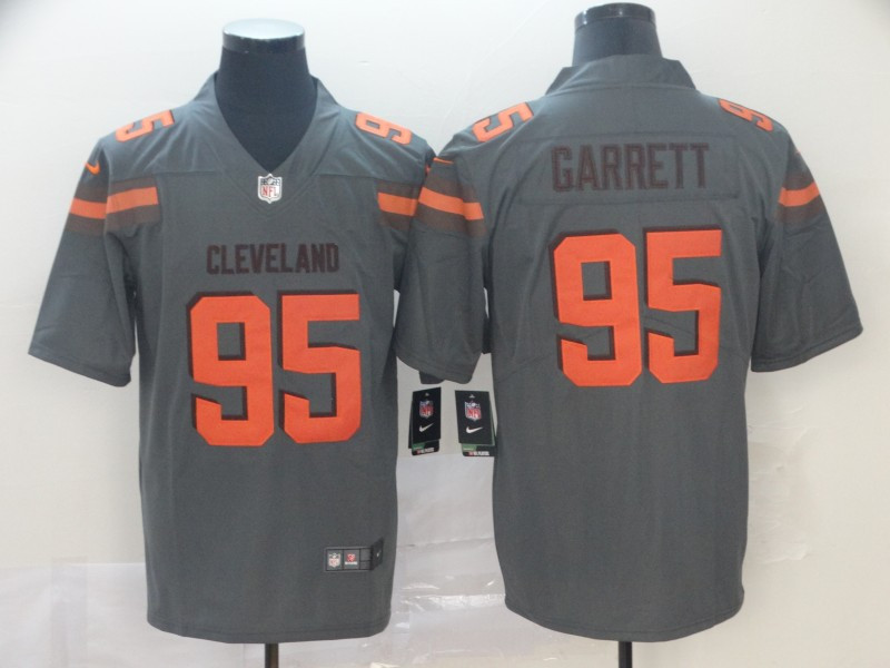 Nike Browns 95 Myles Garrett Gray Inverted Legend Limited Jersey