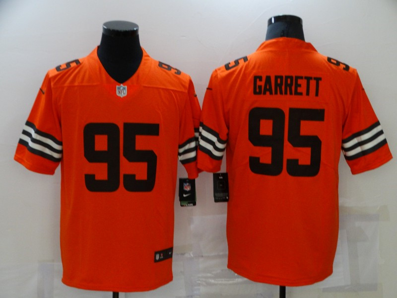 Nike Browns 95 Myles Garrett Orange Inverted Legend Limited Jersey