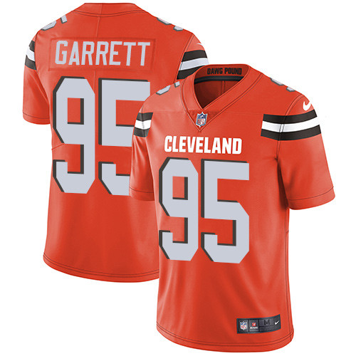  Browns 95 Myles Garrett Orange Vapor Untouchable Player Limited Jersey