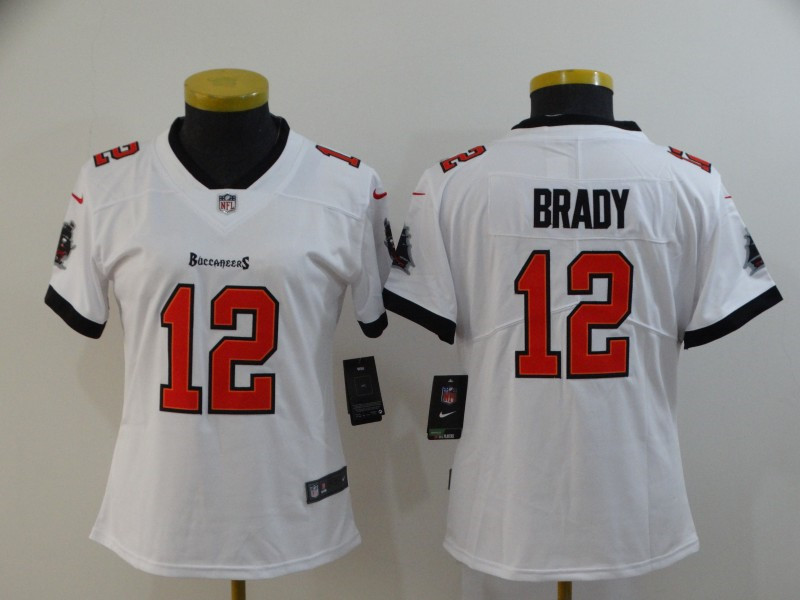 Nike Buccaneers 12 Tom Brady White Women New 2020 Vapor Untouchable Limited Jersey