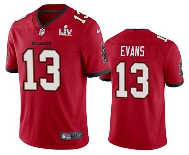 Nike Buccaneers 13 Mike Evans Red 2021 Super Bowl LV Vapor Untouchable Limited Jersey