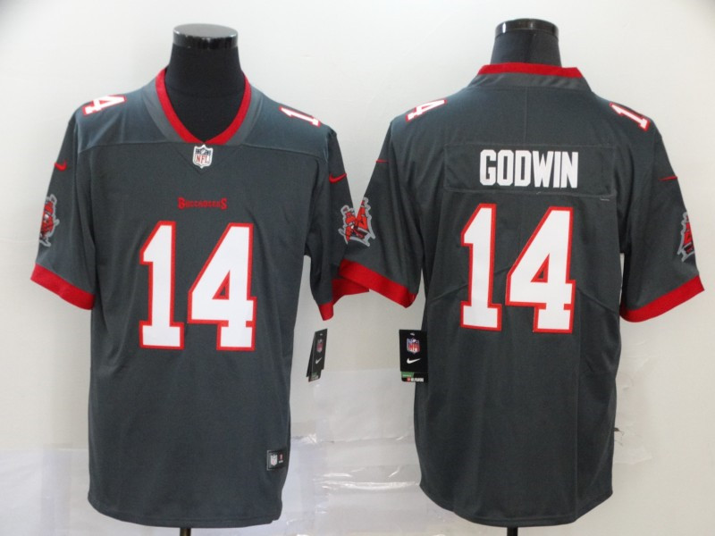 Nike Buccaneers 14 Chris Godwin Gray New 2020 Vapor Untouchable Limited Jersey