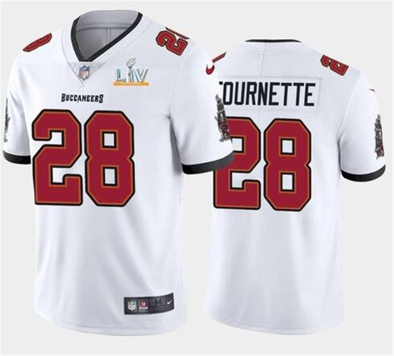 Nike Buccaneers 28 Leonard Fournette White 2021 Super Bowl LV Vapor Untouchable Limited Jersey