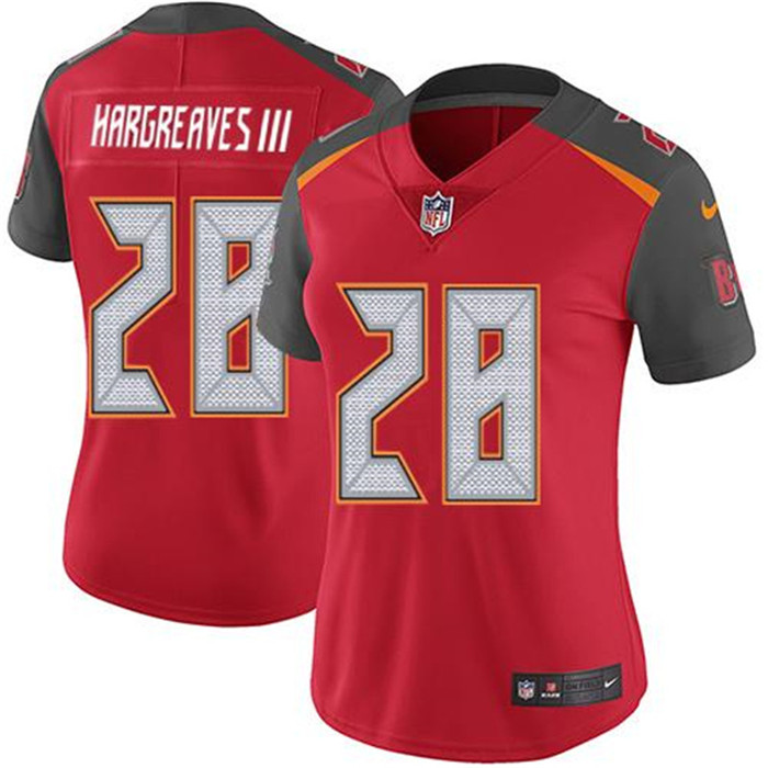  Buccaneers 28 Vernon Hargreaves III Red Women Vapor Untouchable Limited Jersey