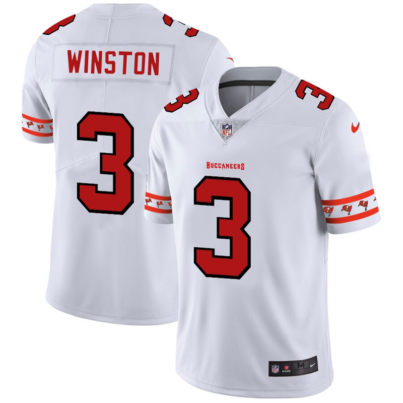 Nike Buccaneers 3 Jameis Winston White Team Logos Fashion Vapor Limited Jersey