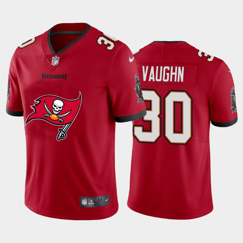 Nike Buccaneers 30 Ke'Shawn Vaughn Red Team Big Logo Vapor Untouchable Limited Jersey