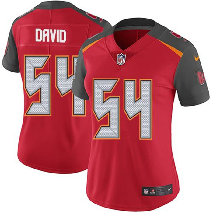  Buccaneers 54 Lavonte David Red Women Vapor Untouchable Limited Jersey