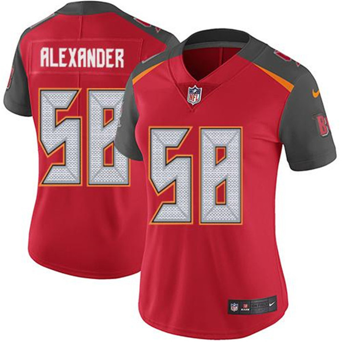  Buccaneers 58 Kwon Alexander Red Women Vapor Untouchable Limited Jersey