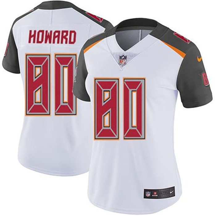  Buccaneers 80 O.J. Howard White Women Vapor Untouchable Limited Jersey