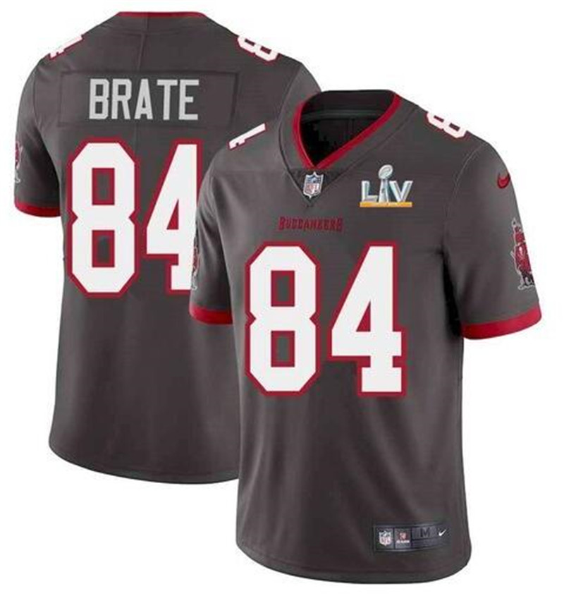 Nike Buccaneers 84 Cameron Brate Gray 2021 Super Bowl LV Vapor Untouchable Limited Jersey