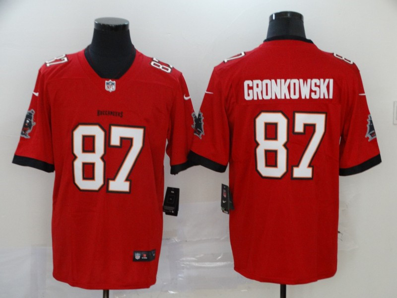 Nike Buccaneers 87 Rob Gronkowski Red 2020 New Vapor Untouchable Limited Jersey