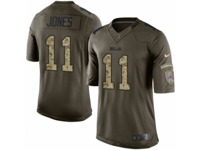  Buffalo Bills 11 Zay Jones Limited Green Salute to Service NFL Jersey