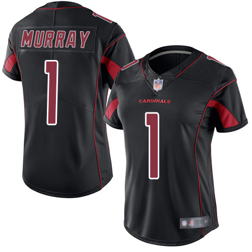 Nike Cardinals 1 Kyler Murray Black Women 2019 NFL Draft First Round Pick Color Rush Limited Jersey