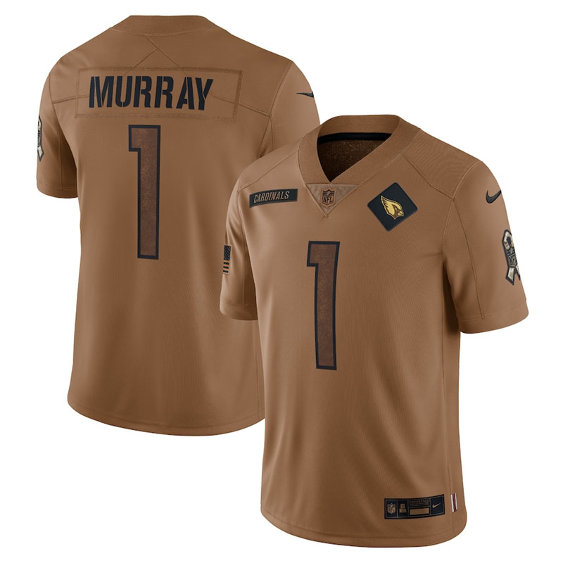 Nike Cardinals 1 Kyler Murray Brown 2023 Salute To Service Limited Jersey