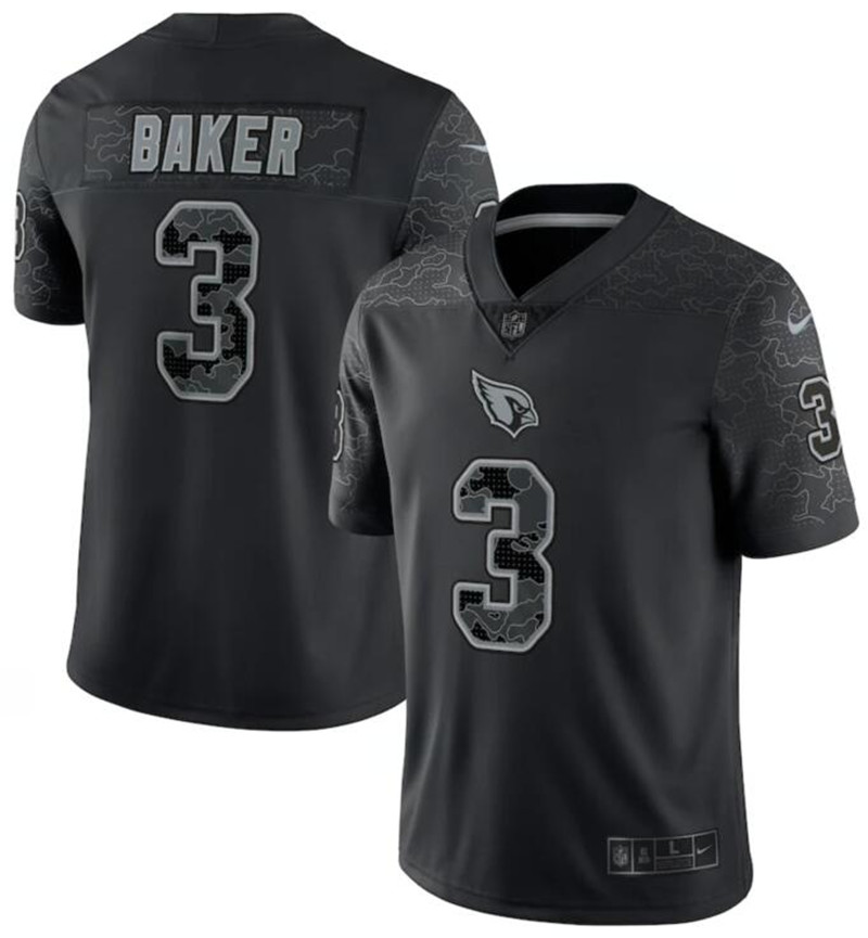 Nike Cardinals 3 Budda Baker Black RFLCTV Limited Jersey