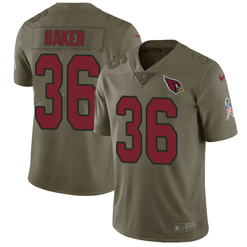  Cardinals 36 Budda Baker Olive Salute To Service Limited Jersey