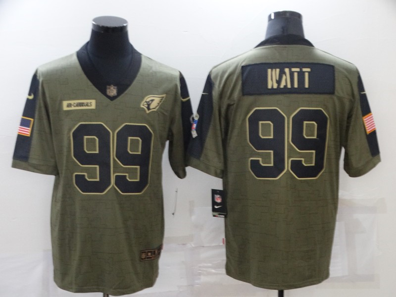 Nike Cardinals 99 J.J. Watt Olive 2021 Salute To Service Limited Jersey