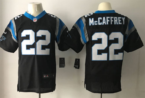  Carolina Panthers 22 Christian McCaffrey Elite Black Team Color NFL Jersey