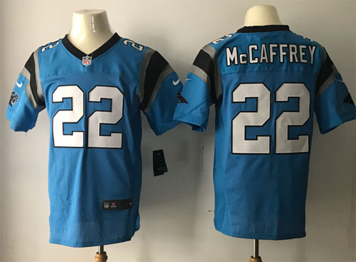  Carolina Panthers 22 Christian McCaffrey Elite Blue Alternate NFL Jersey