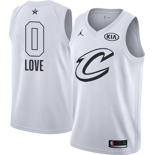  Cavaliers #0 Kevin Love White NBA Jordan Swingman 2018 All Star Game Jersey