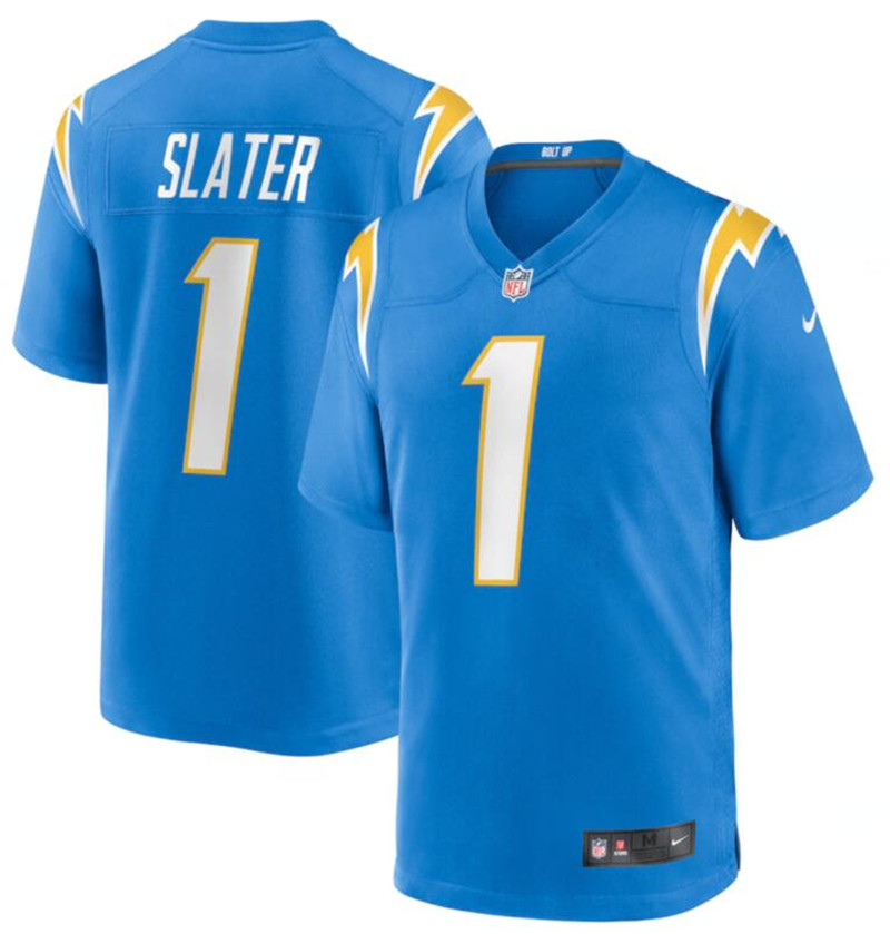 Nike Chargers 1 Rashawn Slater Blue 2021 NFL Draft Vapor Untouchable Limited Jersey