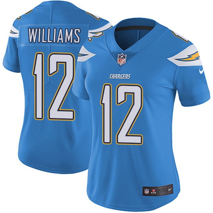  Chargers 12 Tyrell Williams Light Blue Women Vapor Untouchable Limited Jersey