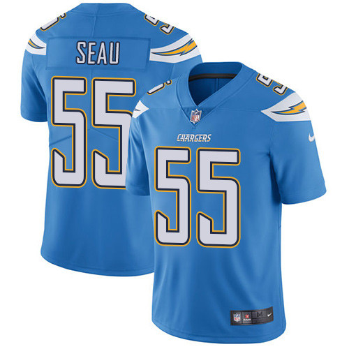  Chargers 55 Junior Seau Powder Blue Vapor Untouchable Player Limited Jersey